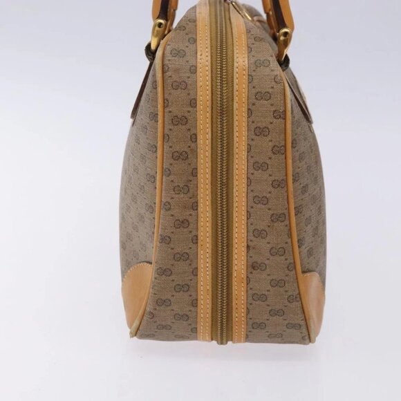 GUCCI Micro GG Supreme Hand Bag PVC Beige Gold 000 104 0030 Auth gh453 - Picture 7 of 11